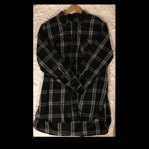 Ava & Viv Black and White Check Tunic Blouse
